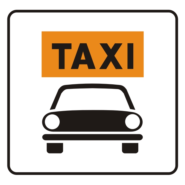 cartello indicatore di taxi