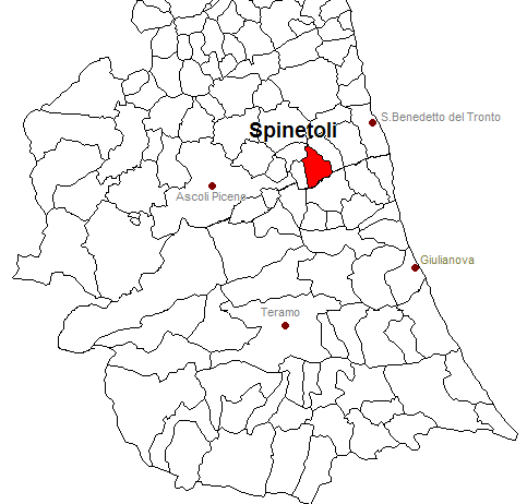 posizione del comune di Spinetoli